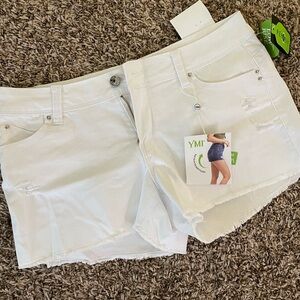 YMI Low Rise White Shorts